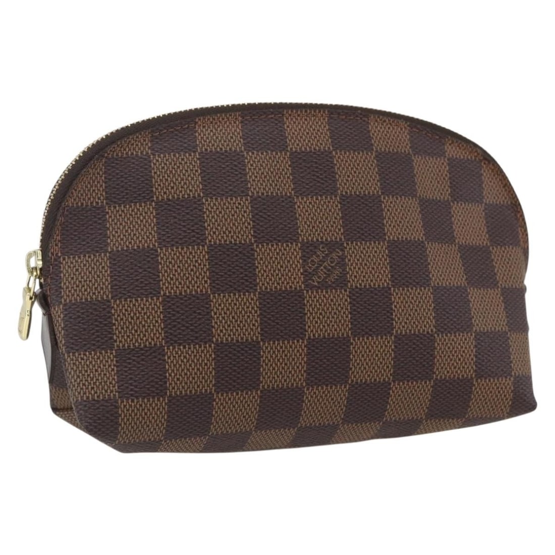 Louis Vuitton Damier Ebene Small Cosmetic Pouch N47516 Spain: Louis Vuitton Damier Ebene Small Cosmetic Pouch N47516 Spain This Louis Vuitton Damier Ebene Pochette Cosmetic PM Pouch features the iconic Damier Ebene canvas exterior in classic brown tones. The pou