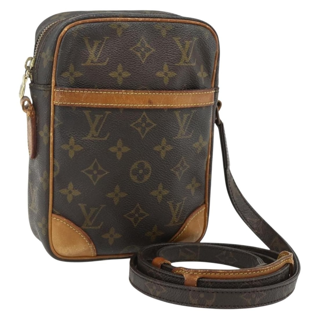 Louis Vuitton M45266 Danube Monogram Canvas Shoulder Bag: Louis Vuitton M45266 Danube Monogram Canvas Shoulder Bag Louis Vuitton Danube shoulder bag in Monogram canvas, made in France. This women's bag is offered as the item only; box and dust bag are not in