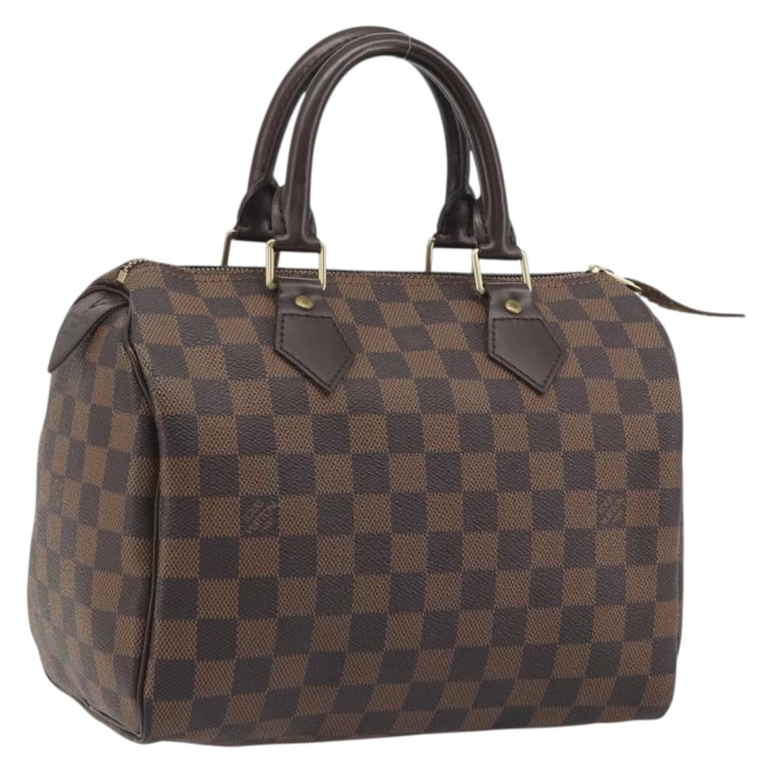 Louis Vuitton Speedy 25 N41532 Damier Ebene Canvas Handbag: Louis Vuitton Speedy 25 N41532 Damier Ebene Canvas Handbag Louis Vuitton Damier Ebene Speedy 25 hand bag in Damier Ebene canvas, made in France. It comes with a dust bag and is described as a women's 