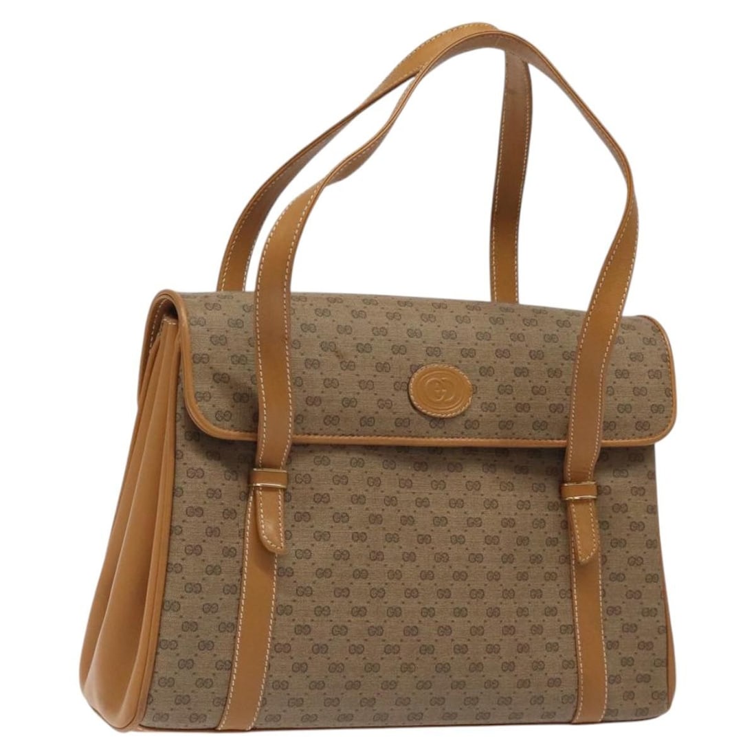 GUCCI 000 406 4857 Micro GG Supreme PVC Handbag Beige Gold: GUCCI 000 406 4857 Micro GG Supreme PVC Handbag Beige Gold This Gucci Micro GG Supreme hand bag is made in Italy and features a beige/gold exterior in PVC leather and Micro Small GG canvas. It measure