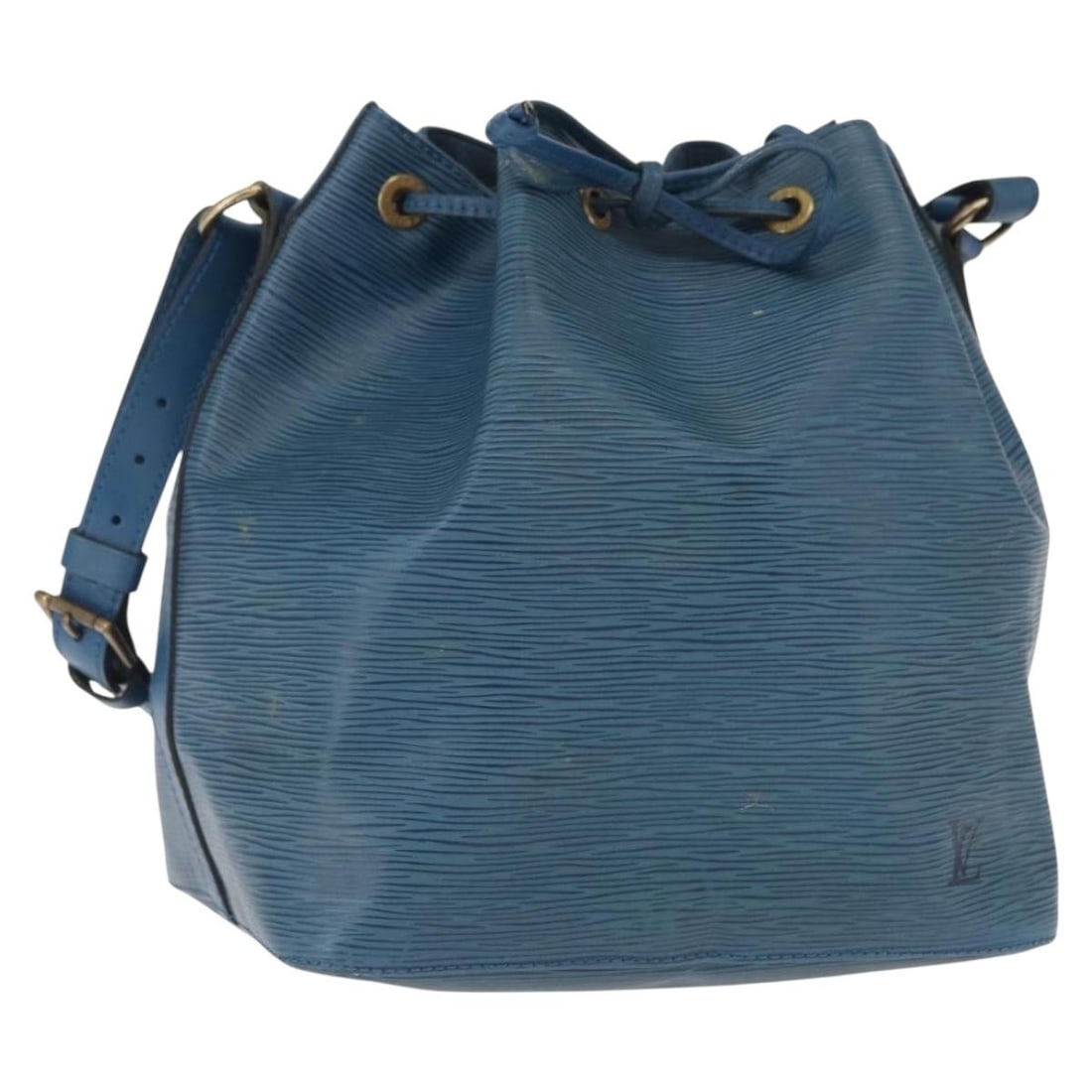 Louis Vuitton Petit Noe Blue Epi Leather Shoulder Bag M44105: Louis Vuitton Petit Noe Blue Epi Leather Shoulder Bag M44105 Louis Vuitton Petit Noe shoulder bag in blue Epi leather. This women's bag is made in France and features the M44105 product line. The bag 