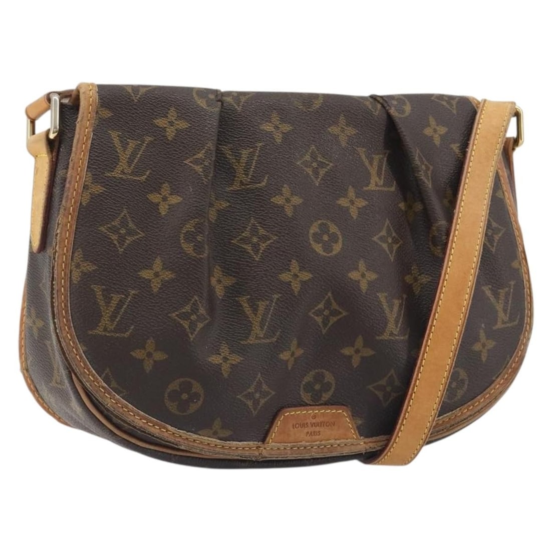 Louis Vuitton M40474 Menilmontant PM Monogram Canvas Shoulder Bag: Louis Vuitton M40474 Menilmontant PM Monogram Canvas Shoulder Bag Louis Vuitton Menilmontant PM shoulder bag in Monogram canvas, made in France. This women's bag is offered without the original box or