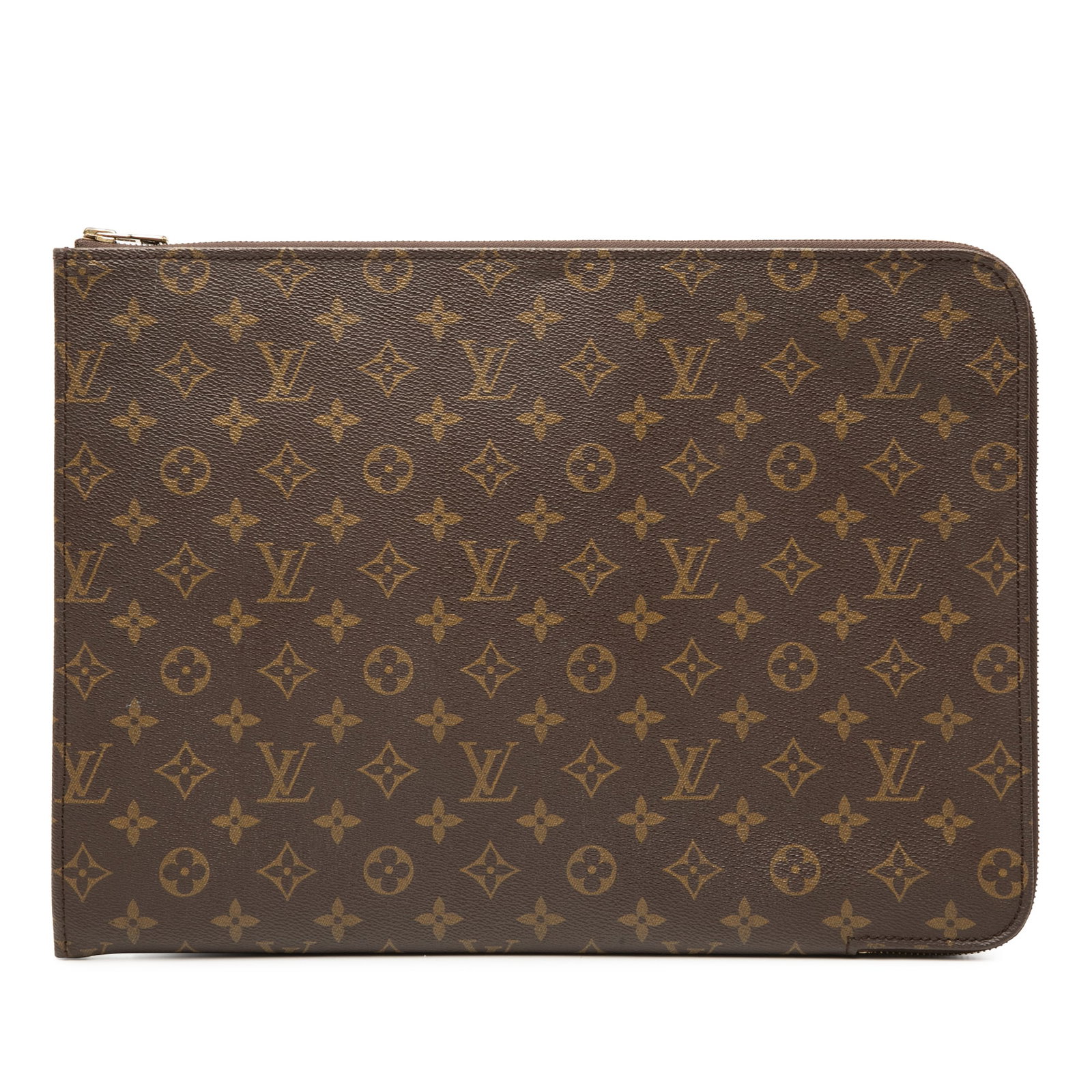 Louis Vuitton Poche Documents Portfolio Monogram Canvas Clutch: Louis Vuitton Poche Documents Portfolio Monogram Canvas Clutch Louis Vuitton Monogram Poche Documents Portfolio clutch bag with a monogram canvas body and zip-around closure. Made in France. Condition