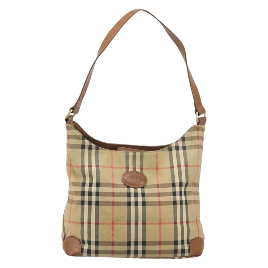 Burberry Nova Check Shoulder Bag Beige Canvas Leather: Burberry Nova Check Shoulder Bag Beige Canvas Leather This Burberry Nova check shoulder bag features a classic beige canvas exterior with leather accents. Designed for women, it offers a spacious inte