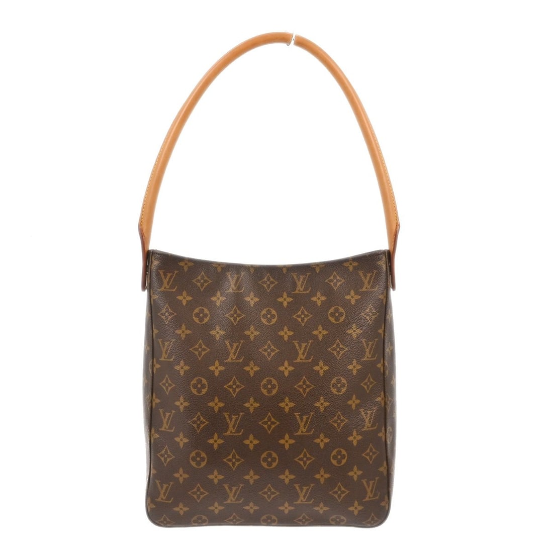 Louis Vuitton Looping GM Monogram Canvas Tote Bag M51145: Louis Vuitton Looping GM Monogram Canvas Tote Bag M51145 Vintage Louis Vuitton Looping GM handbag in brown Monogram canvas with leather trim and a zip-top closure. This women's tote features a top han