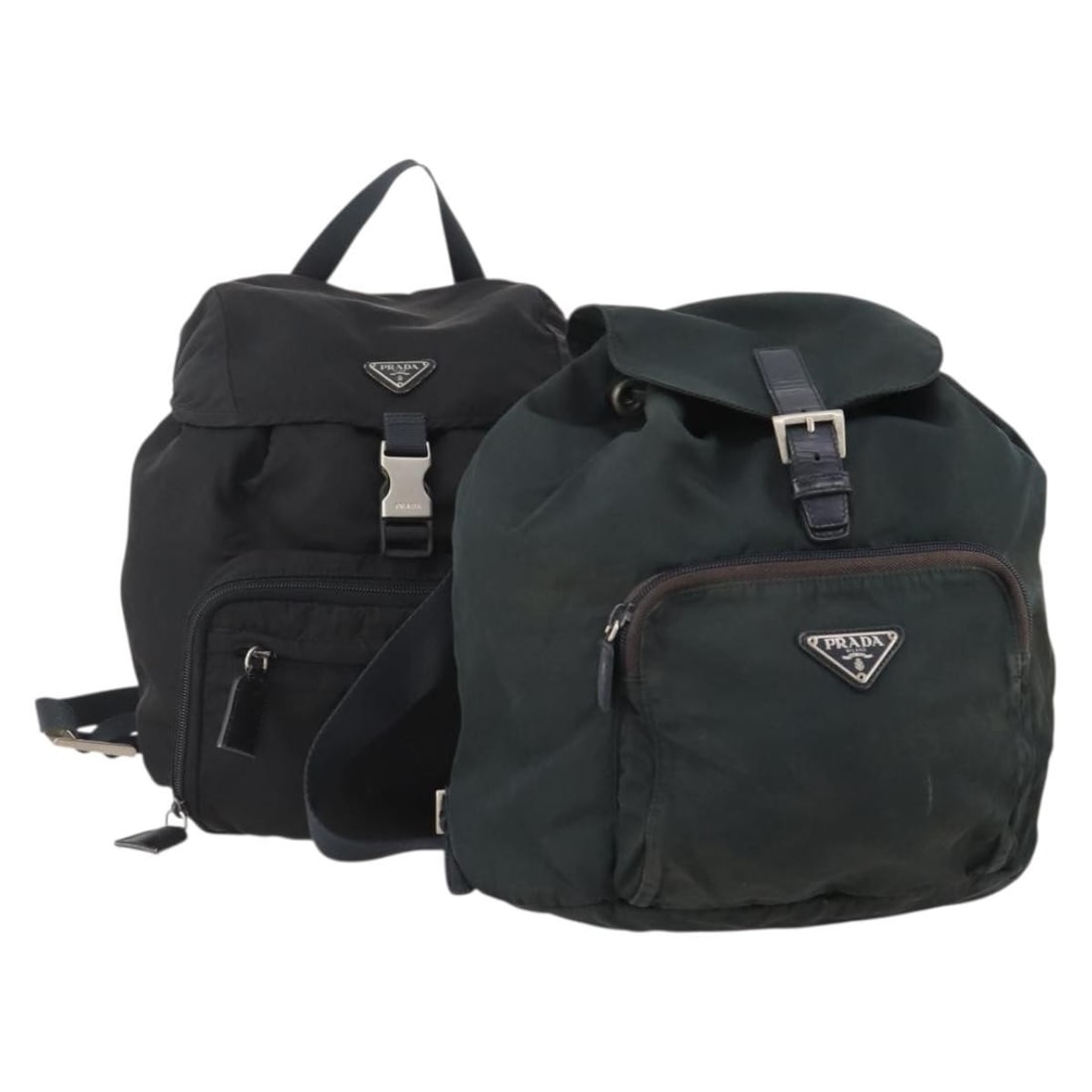PRADA Nylon Backpack Set Black Khaki Women Italy (1 of 18)