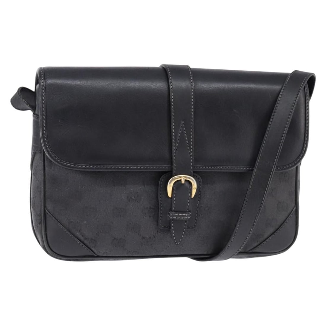 GUCCI GG Canvas Shoulder Bag Black Gold 001 261 0613 Italy Auth: GUCCI GG Canvas Shoulder Bag Black Gold 001 261 0613 Italy Auth This authentic GUCCI GG Canvas Shoulder Bag combines luxury and practicality with its striking black and gold design. Crafted in Italy, 