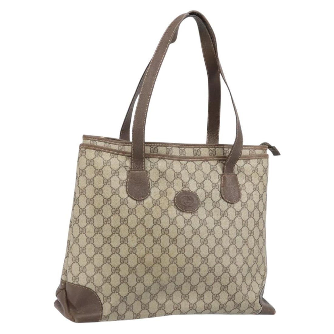 Gucci GG Supreme Beige Gold PVC Tote Bag 002 39 0172 Italy: Gucci GG Supreme Beige Gold PVC Tote Bag 002 39 0172 Italy This Gucci GG Supreme tote bag features a beige and gold design crafted from PVC leather and GG canvas. The bag is designed for women and inc