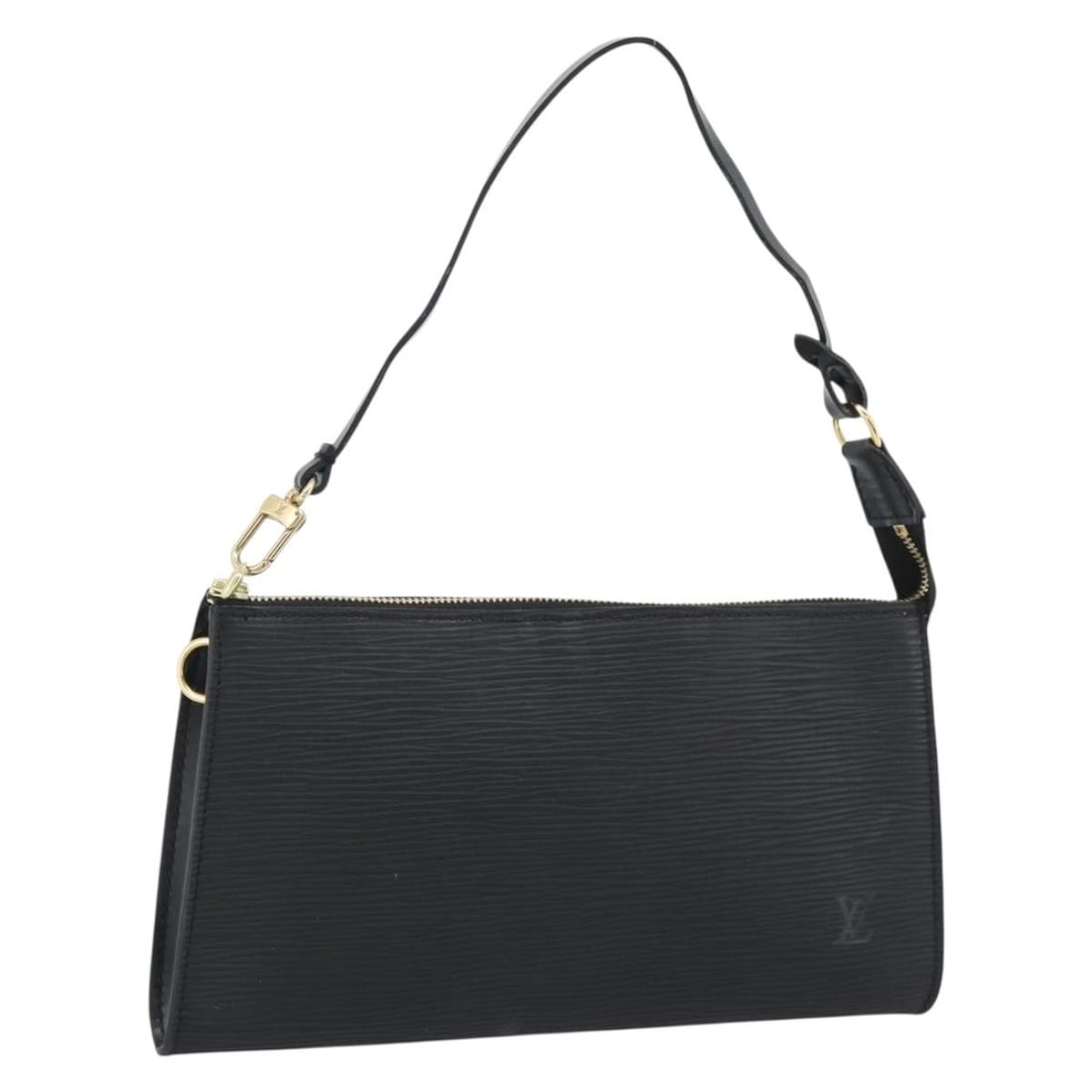 Louis Vuitton M52982 Epi Leather Accessory Pouch Black: Louis Vuitton M52982 Epi Leather Accessory Pouch Black Louis Vuitton Epi Pochette Accessoires accessory pouch in black Epi leather. This women's pouch was made in France and is offered without the ori