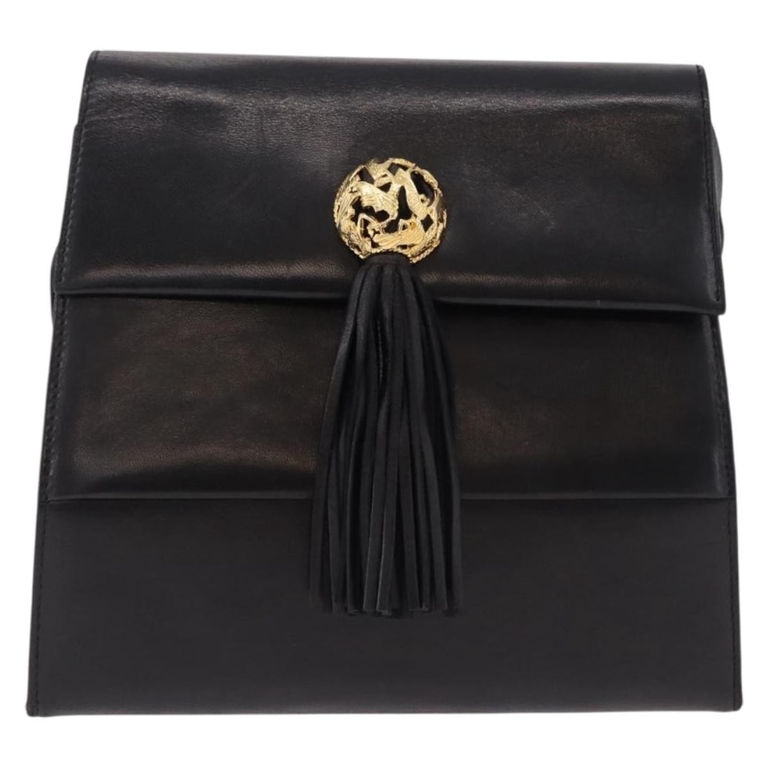 Salvatore Ferragamo Vintage black leather shoulder bag: Salvatore Ferragamo Vintage black leather shoulder bag Salvatore Ferragamo Vintage leather item in black, designed for women. Made in Italy, it measures 21 cm x 19 cm x 3 cm. Condition is good with ex