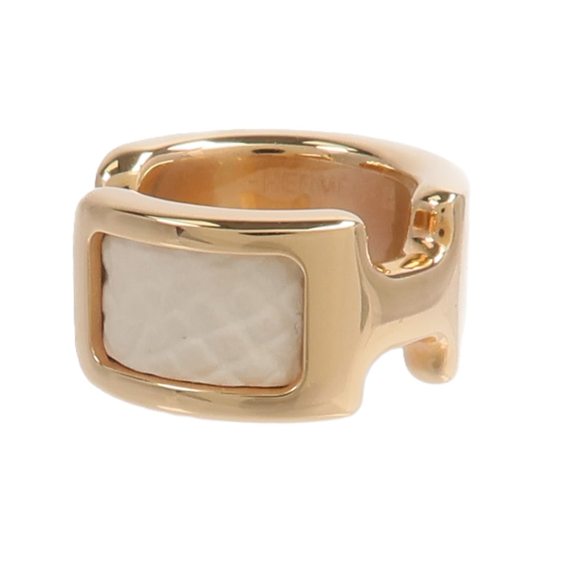 Hermes Olympe Ear Cuff Earrings White Veau Epsom Metal: Hermes Olympe Ear Cuff Earrings White Veau Epsom Metal Hermes Olympe ear cuff earrings in Nata white with Veau Epsom/calfskin and metal construction. The item is described as a women's regular-size ea