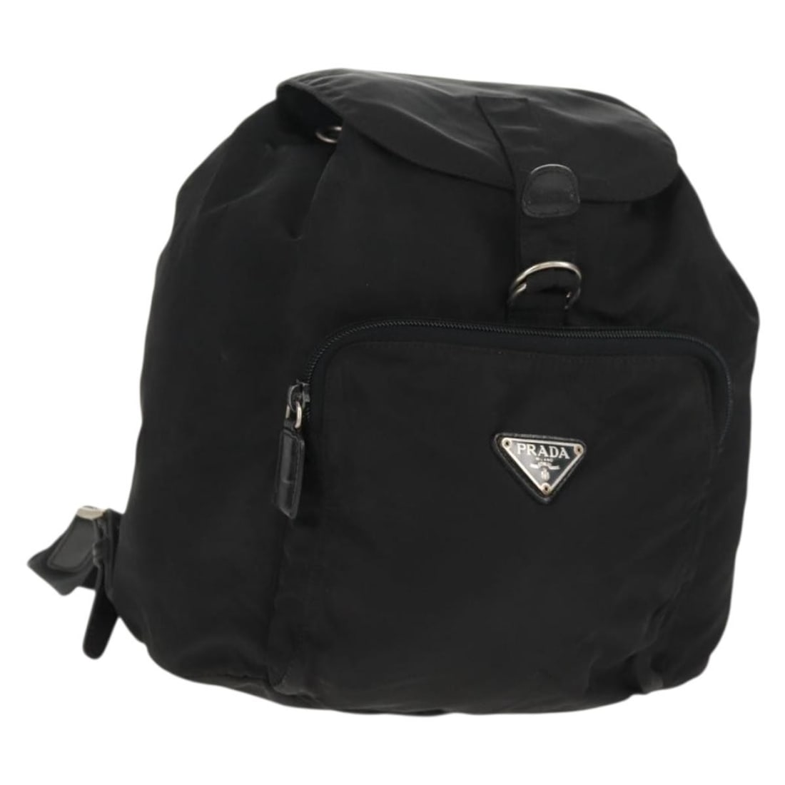 Prada Nylon Black Silver Women's Backpack Italy: Prada Nylon Black Silver Women's Backpack Italy This PRADA women's backpack is crafted from durable black nylon with silver-tone accents. Made in Italy, it features a spacious interior and a sleek, mo