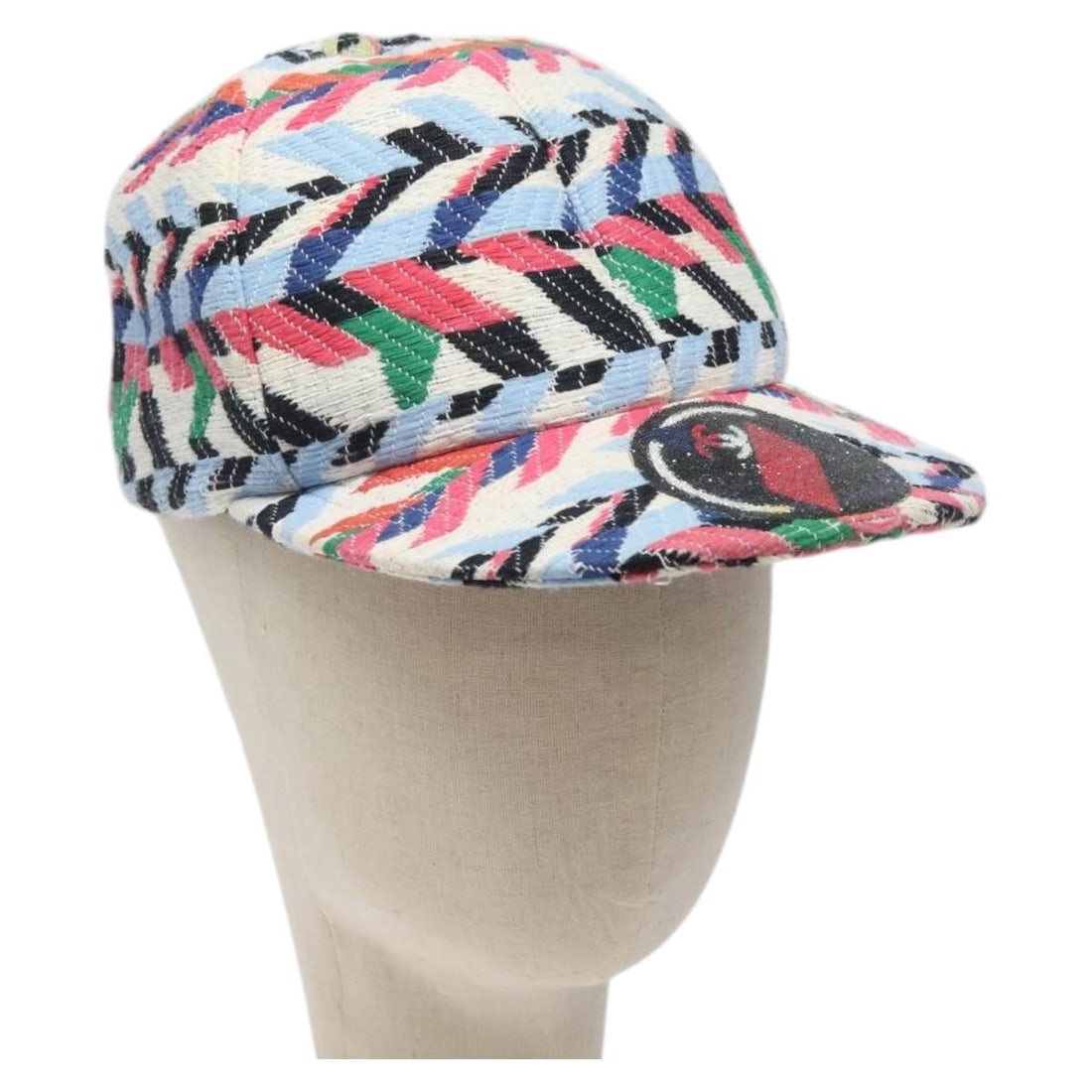 CHANEL Airline Multicolor Cotton Women's Cap Made in France (1 of 12)