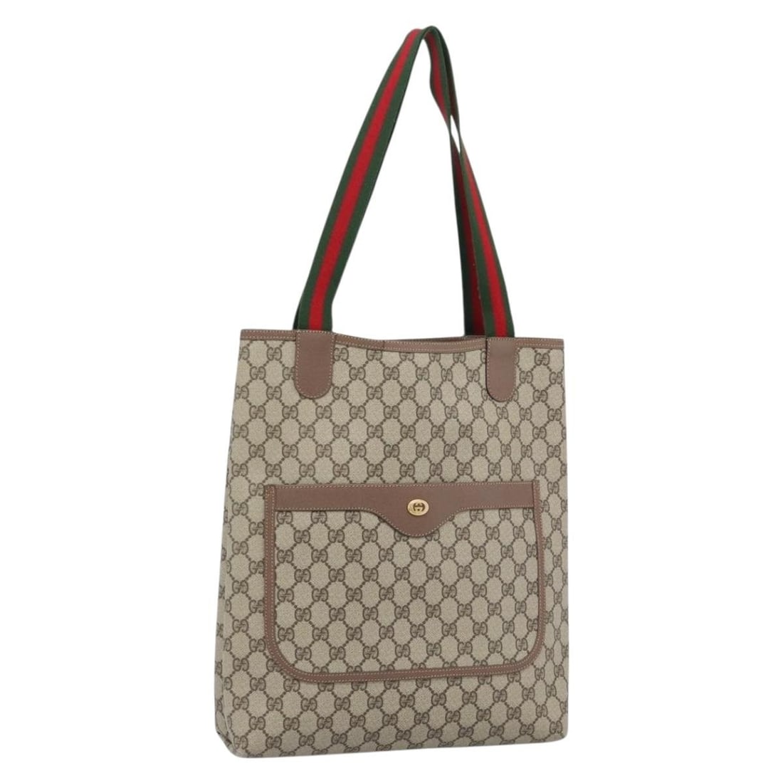 Beige PVC Leather Tote Bag Gucci GG Supreme 192744: Beige PVC Leather Tote Bag Gucci GG Supreme 192744 Authentic Gucci GG Supreme tote bag in beige PVC leather. This women's tote is made in Italy and features a spacious vertical silhouette with shoulde
