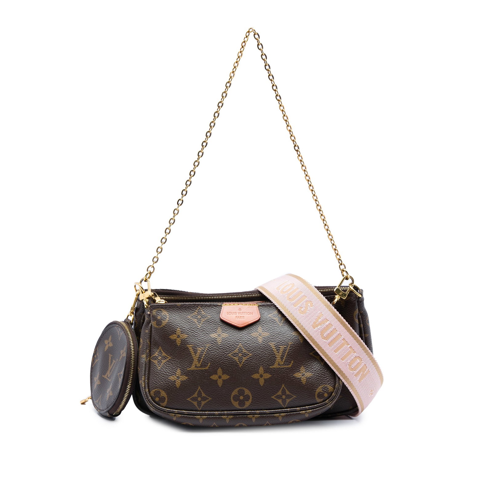 Louis Vuitton Multi Pochette Accessoires Monogram Shoulder Bag: Louis Vuitton Multi Pochette Accessoires Monogram Shoulder Bag Louis Vuitton Monogram Multi Pochette Accessoires bag in brown monogram canvas with removable mini pochette and coin pouch inclusions. It