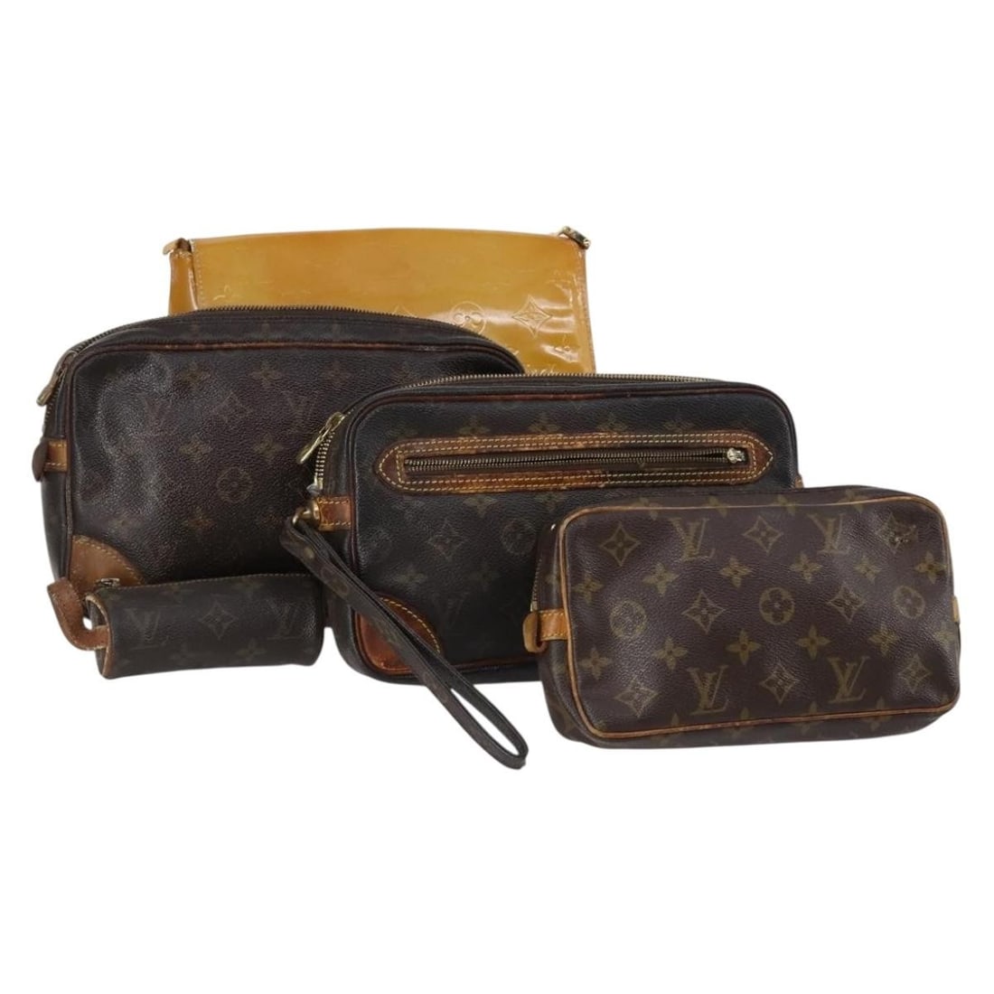 Louis Vuitton Vernis Monogram handbag set of 5 for women: Louis Vuitton Vernis Monogram handbag set of 5 for women Louis Vuitton Monogram Vernis hand bag for women. This listing is for the item shown only; the item box and dust bag are not included. Conditio