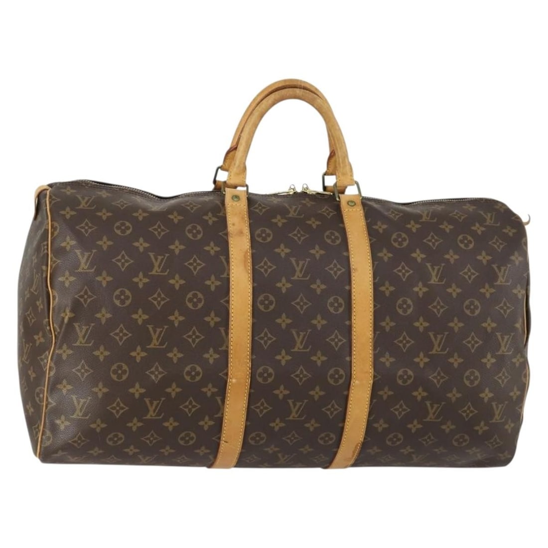 Louis Vuitton M41424 Keepall 55 Monogram Canvas Boston Bag: Louis Vuitton M41424 Keepall 55 Monogram Canvas Boston Bag Louis Vuitton Keepall 55 Boston bag in Monogram canvas. This women's bag was made in France and is offered without the original box or dust b