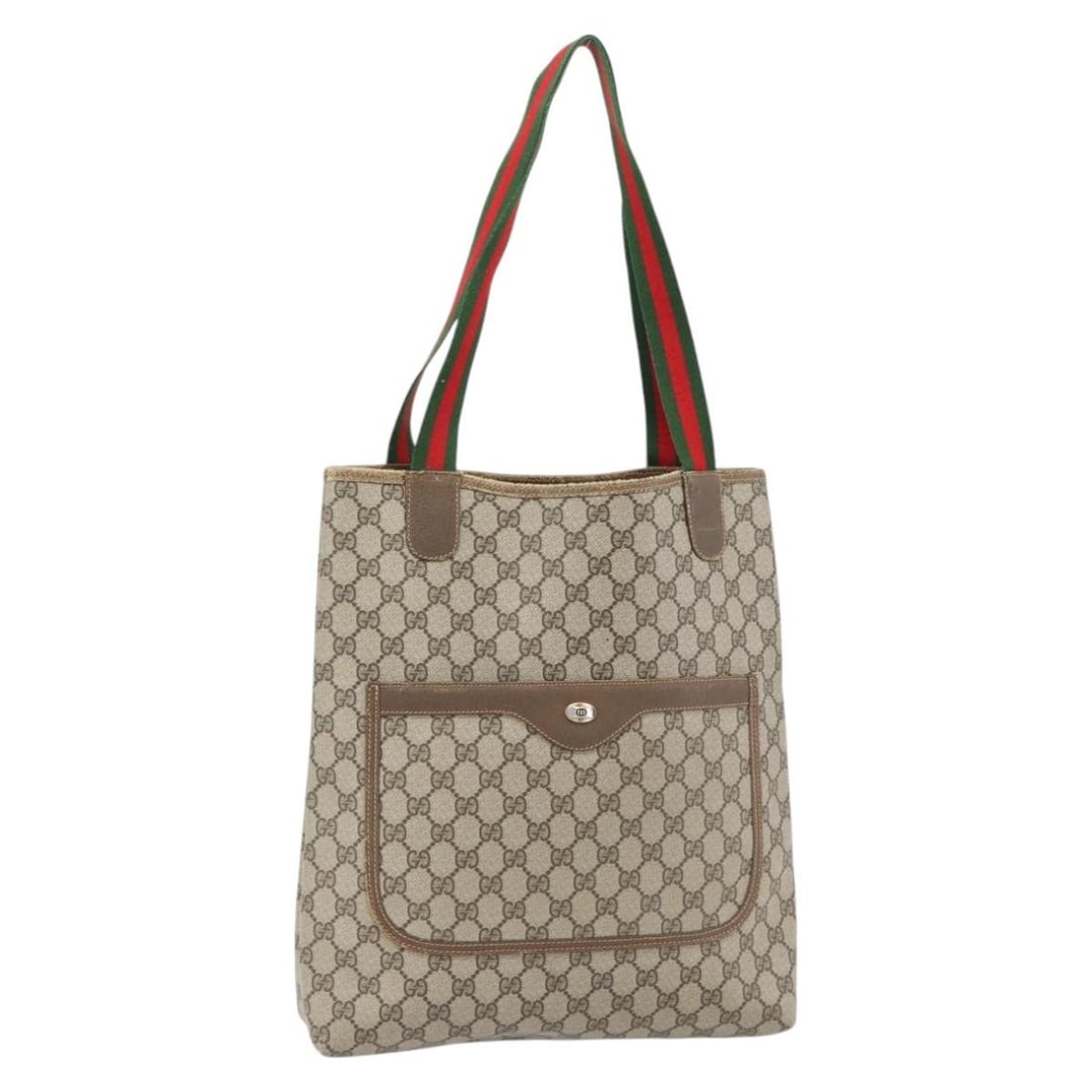 Gucci Sherry Line GG Supreme PVC Tote Bag Beige Red 39 02 003: Gucci Sherry Line GG Supreme PVC Tote Bag Beige Red 39 02 003 Gucci GG Supreme Web Sherry Line tote bag in beige and red PVC leather with GG canvas. Made in Italy, this women's tote features a classic