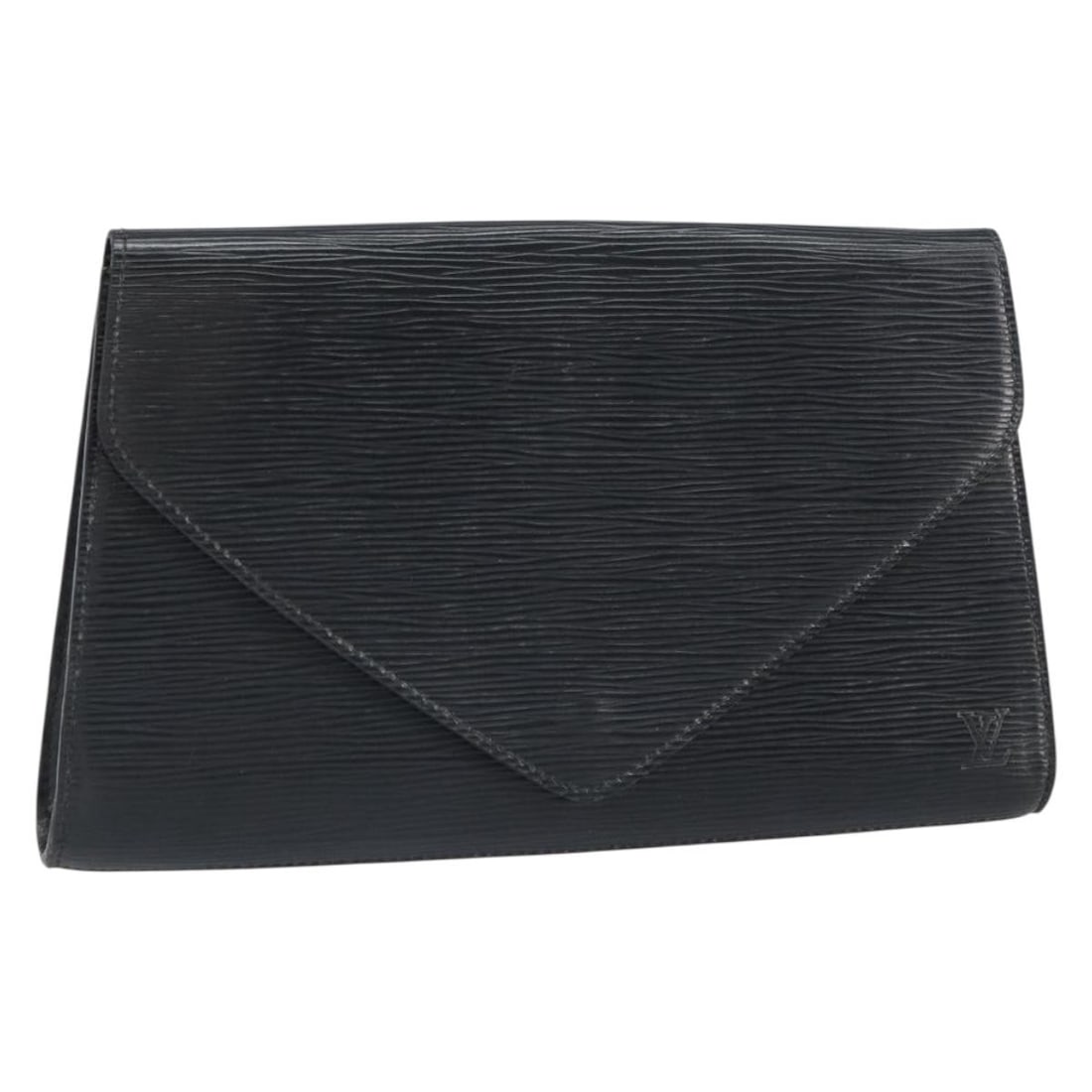 Epi Leather Art Deco Black Clutch by Louis Vuitton Model M52632: Epi Leather Art Deco Black Clutch by Louis Vuitton Model M52632 This Louis Vuitton Epi Art Deco clutch bag in black features the brand's distinctive textured Epi leather. Designed for women, the bag i