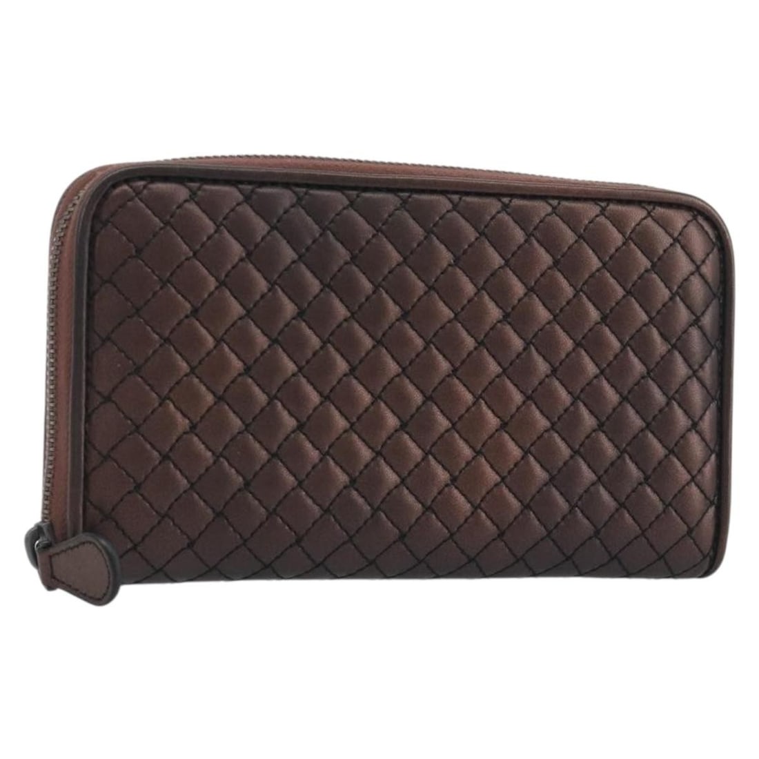 Bottega Veneta Brown Leather Round Zip Long Wallet (1 of 18)