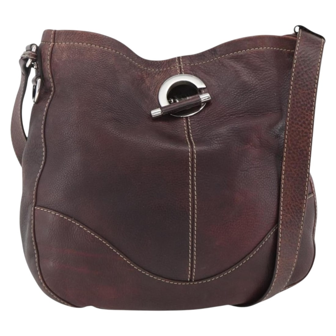 Gucci 247393 Leather Shoulder Bag Wine Red Silver Tone: Gucci 247393 Leather Shoulder Bag Wine Red Silver Tone Gucci shoulder bag in wine red leather with silver-tone accents. Made in Italy, this women's bag is offered as the item only; box and dust bag ar