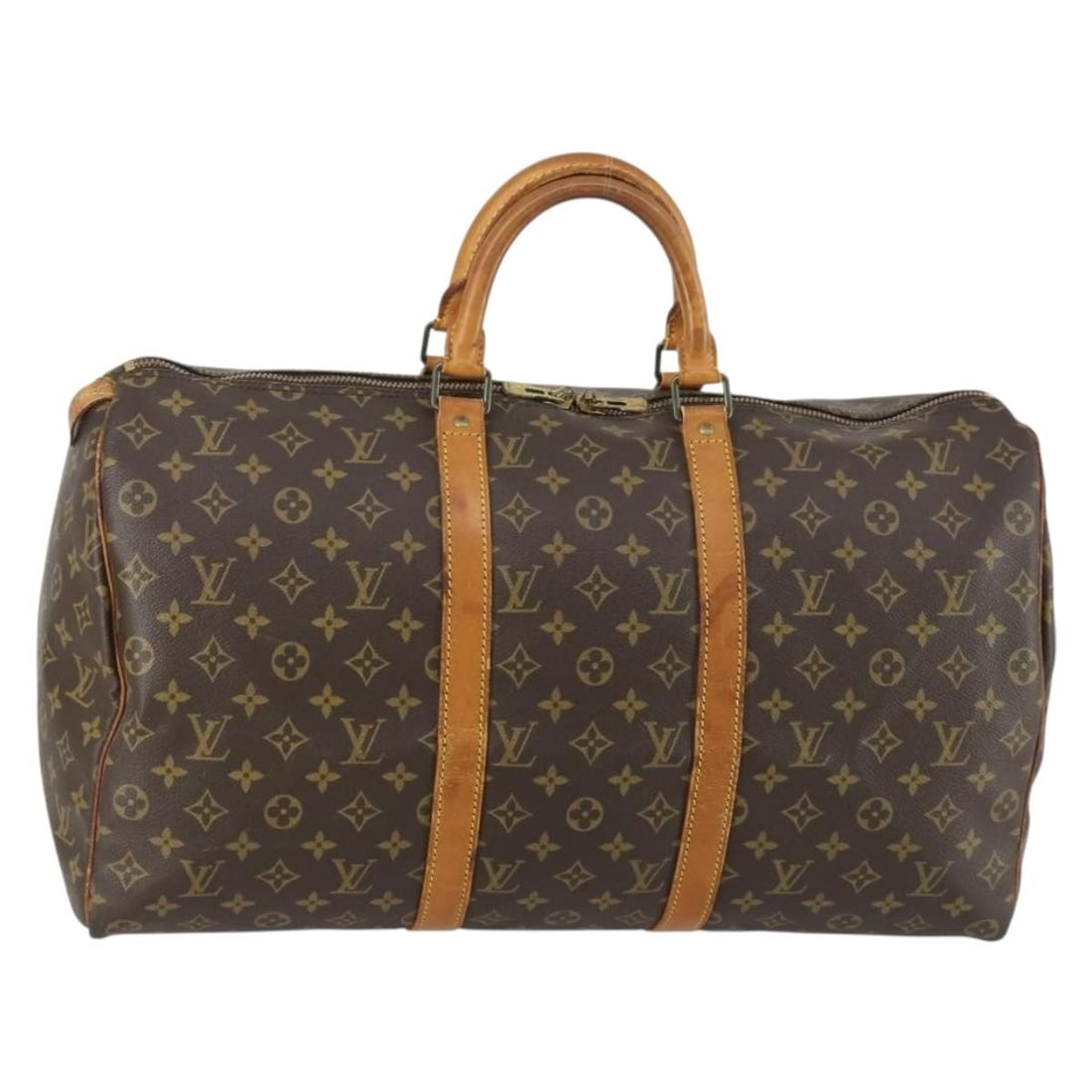 Louis Vuitton M41426 Keepall 50 Monogram Canvas Boston Bag: Louis Vuitton M41426 Keepall 50 Monogram Canvas Boston Bag Louis Vuitton Keepall 50 Boston bag in Monogram canvas. This women's travel bag is made in France and includes only the item shown, with no i