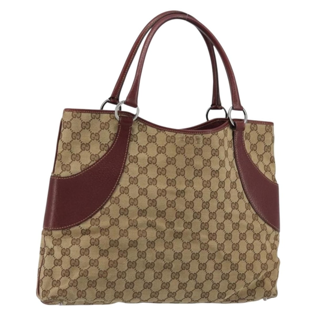 Gucci GG Canvas Beige Silver Tote 113016 Italy Women: Gucci GG Canvas Beige Silver Tote 113016 Italy Women This GUCCI GG Canvas Tote Bag features a beige and silver color scheme with the iconic GG canvas material. Designed for women, it offers ample spac