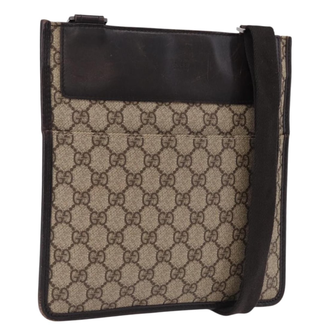 Gucci 27639 GG Supreme PVC Leather Shoulder Bag Beige Silver: Gucci 27639 GG Supreme PVC Leather Shoulder Bag Beige Silver Authentic Gucci GG Supreme shoulder bag in beige and silver with PVC leather and GG canvas construction. This women's shoulder bag is made 