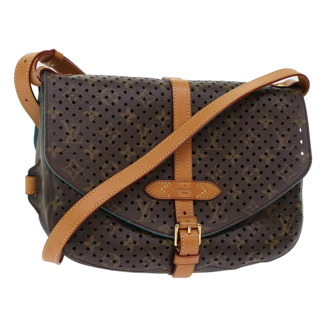 Louis Vuitton M93998 Saumur 30 Monogram Canvas Shoulder Bag: Louis Vuitton M93998 Saumur 30 Monogram Canvas Shoulder Bag Louis Vuitton Monogram Perfo Saumur 30 shoulder bag in monogram canvas. This women's shoulder bag is made in France and includes a dust bag 