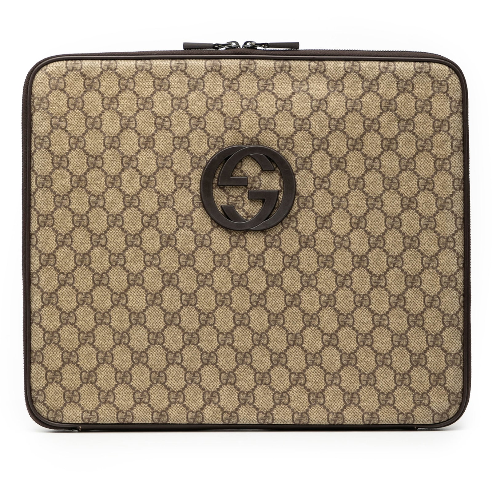 Brown GG Supreme Coated Canvas Clutch Laptop Case by Gucci (1 of 7)