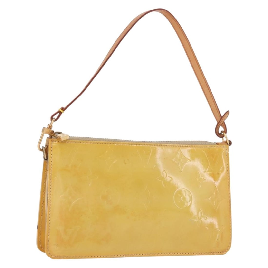 Louis Vuitton M91010 Lexington Accessory Pouch in Beige Vernis: Louis Vuitton M91010 Lexington Accessory Pouch in Beige Vernis Louis Vuitton Monogram Vernis Lexington accessory pouch in beige patent leather. Made in France, this women's pouch is offered without th