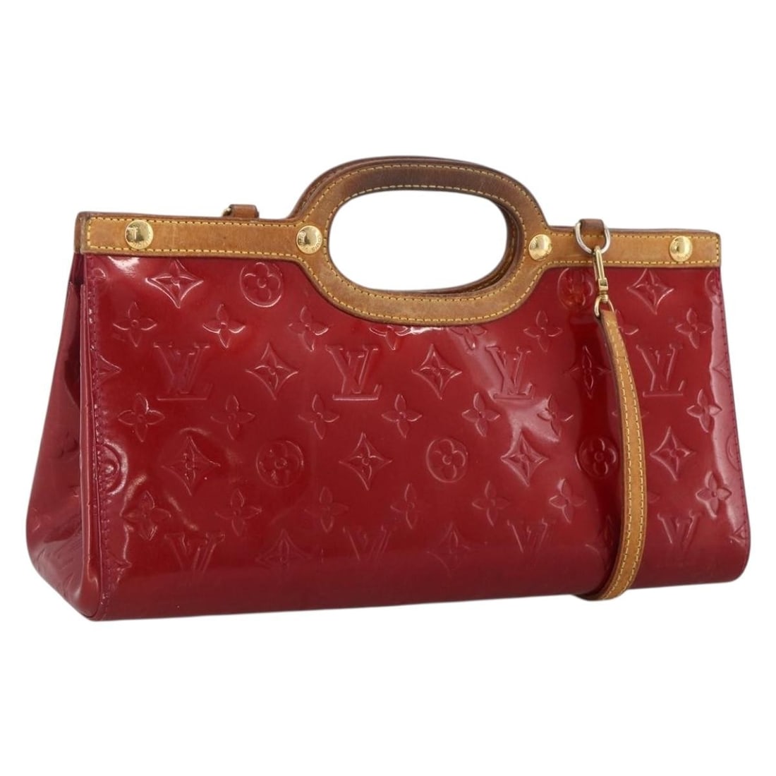 Louis Vuitton Roxbury Drive 2way Hand Bag Patent Leather Pomme D'amour M91987 (1 of 18)