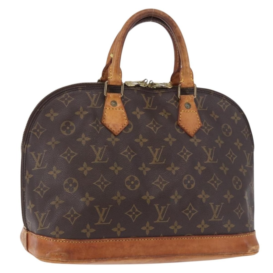 Louis Vuitton M51130 Alma Monogram Canvas Women's Handbag: Louis Vuitton M51130 Alma Monogram Canvas Women's Handbag Louis Vuitton Alma handbag in Monogram canvas, made in France. This women's handbag is offered in heavily used condition with visible wear thr