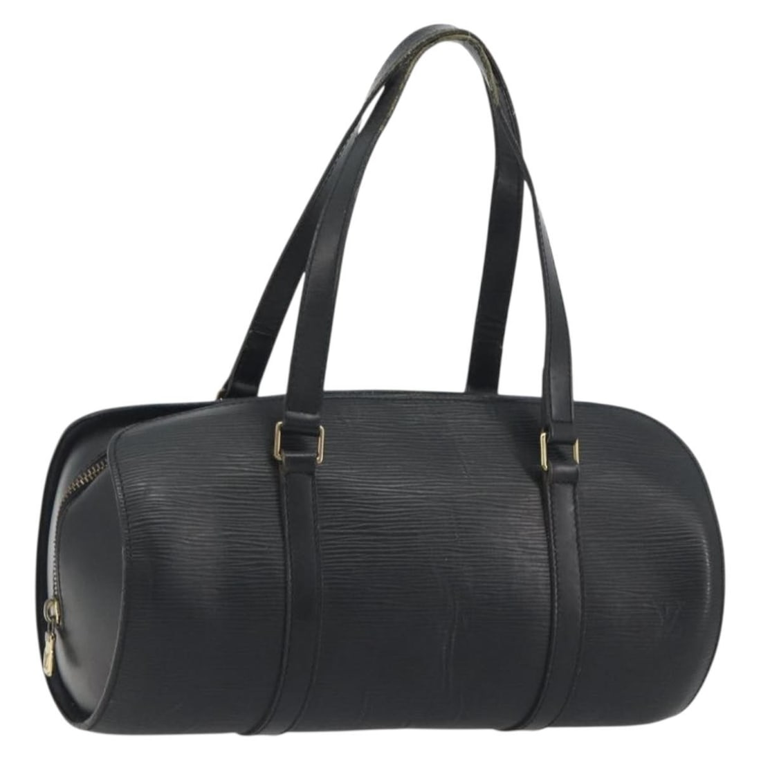 Louis Vuitton M52222 Soufflot Epi Leather Handbag Black: Louis Vuitton M52222 Soufflot Epi Leather Handbag Black Louis Vuitton Soufflot handbag in black Epi leather. This women's bag is made in France and is offered as the photographed item only; the item b