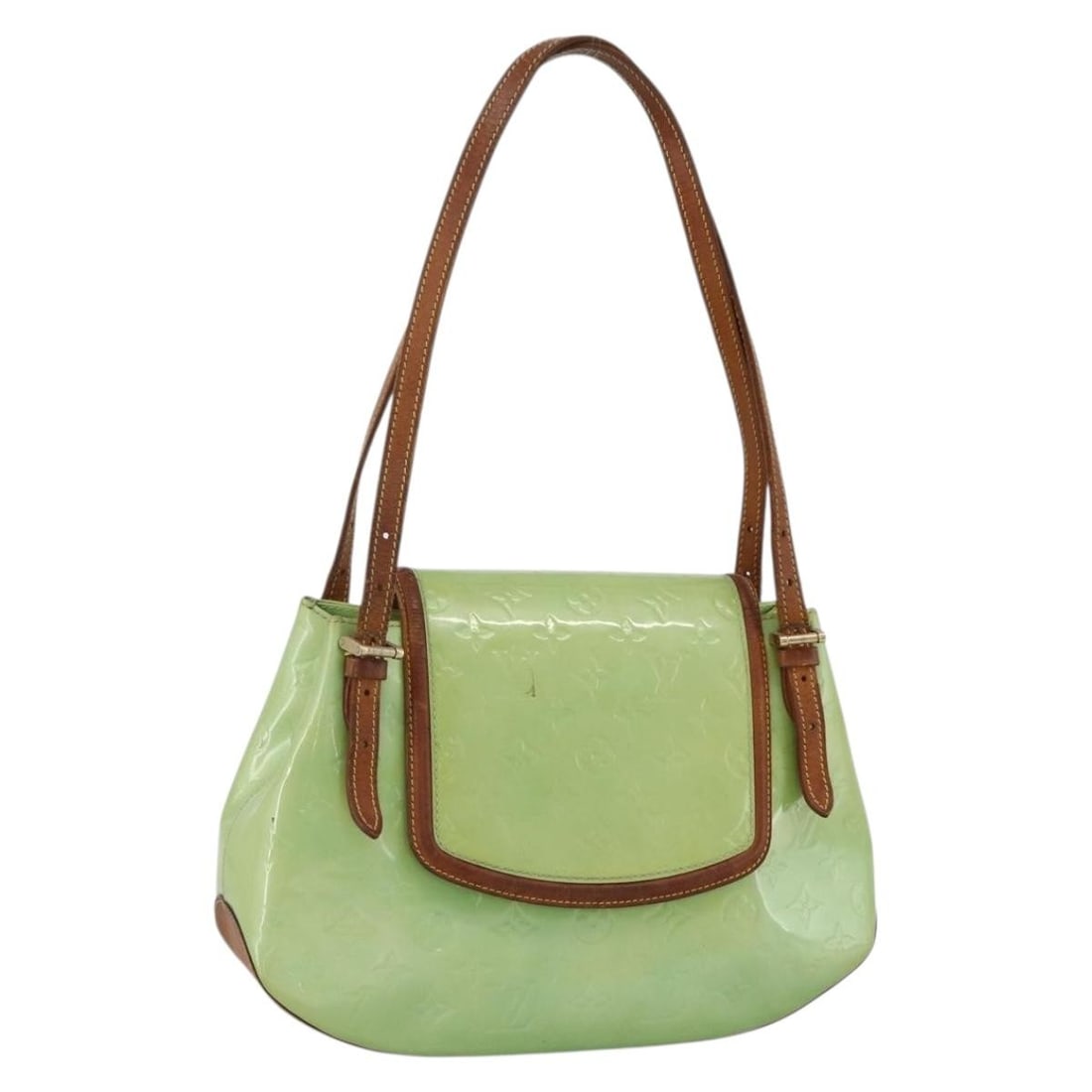 Louis Vuitton M91285 Biscayne Bay GM Vernis Peppermint Patent Leather Bag: Louis Vuitton M91285 Biscayne Bay GM Vernis Peppermint Patent Leather Bag Louis Vuitton Vernis Biscayne Bay GM shoulder bag in peppermint patent leather, made in France. This women's shoulder bag meas