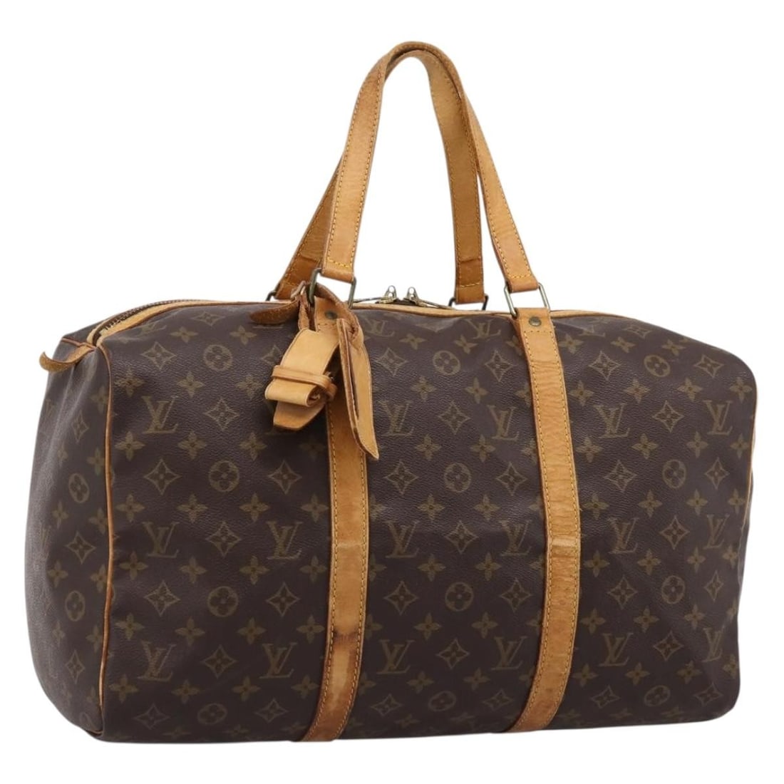Louis Vuitton M41624 Sac Souple 45 Monogram Canvas Boston Bag: Louis Vuitton M41624 Sac Souple 45 Monogram Canvas Boston Bag Louis Vuitton Sac Souple 45 Boston bag in Monogram canvas. This women's travel-style bag is made in France and includes a name tag and Pow
