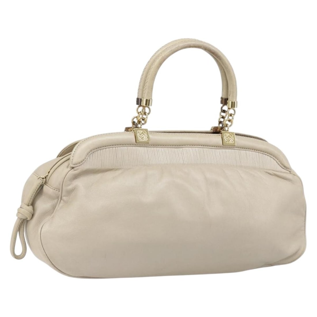 LOEWE beige gold leather women s handbag Spain: LOEWE beige gold leather women s handbag Spain This LOEWE handbag is crafted from beige and gold leather, offering a sophisticated and versatile style. Made in Spain, it features a structured silhouet