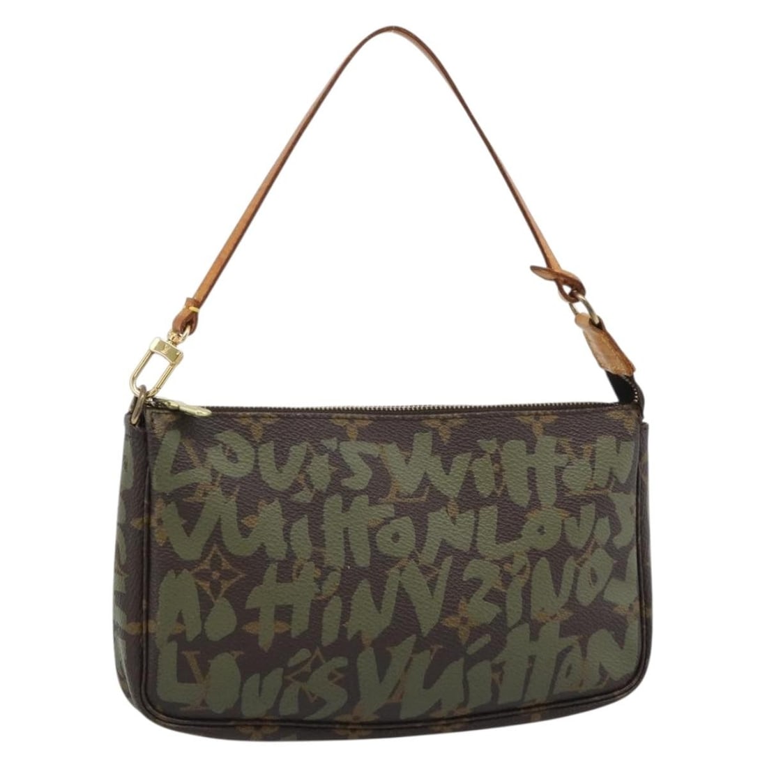 Louis Vuitton M92191 Pochette Accessoires Monogram Graffiti Khaki Pouch (1 of 18)