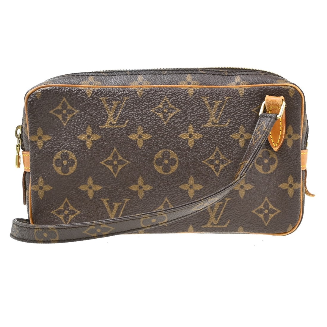 Louis Vuitton Marly Bandouliere Monogram Mini Shoulder Bag M51828: Louis Vuitton Marly Bandouliere Monogram Mini Shoulder Bag M51828 Vintage Louis Vuitton Marly Bandouliere shoulder bag in Monogram canvas with leather trim. This mini shoulder bag features a zip closu
