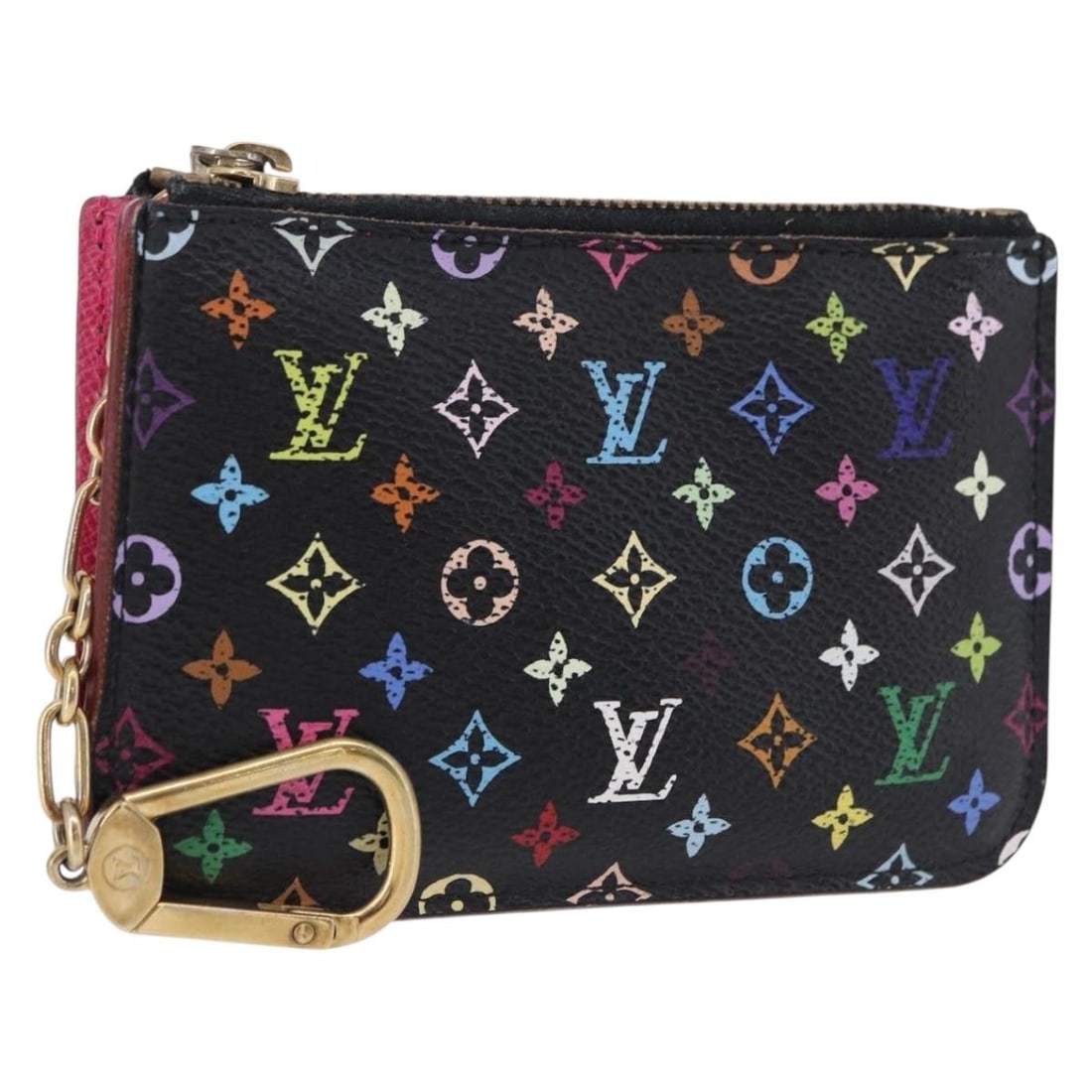 Louis Vuitton M60279 Monogram Multicolor Coin Purse Black: Louis Vuitton M60279 Monogram Multicolor Coin Purse Black Louis Vuitton Monogram Multicolor Pochette Cles NM coin purse in black Monogram Multicolor canvas. This women's coin purse is made in Spain an