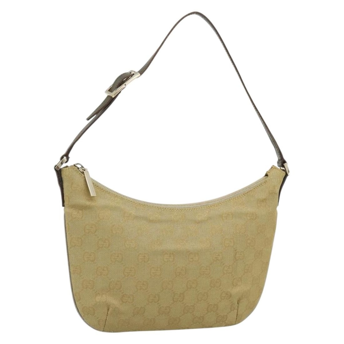 Gucci 005 0813 GG Canvas Shoulder Bag in Gold: Gucci 005 0813 GG Canvas Shoulder Bag in Gold Gucci shoulder bag in gold GG canvas with a slim profile and shoulder strap. Made in Italy, this women's bag is offered without the original box or dust b