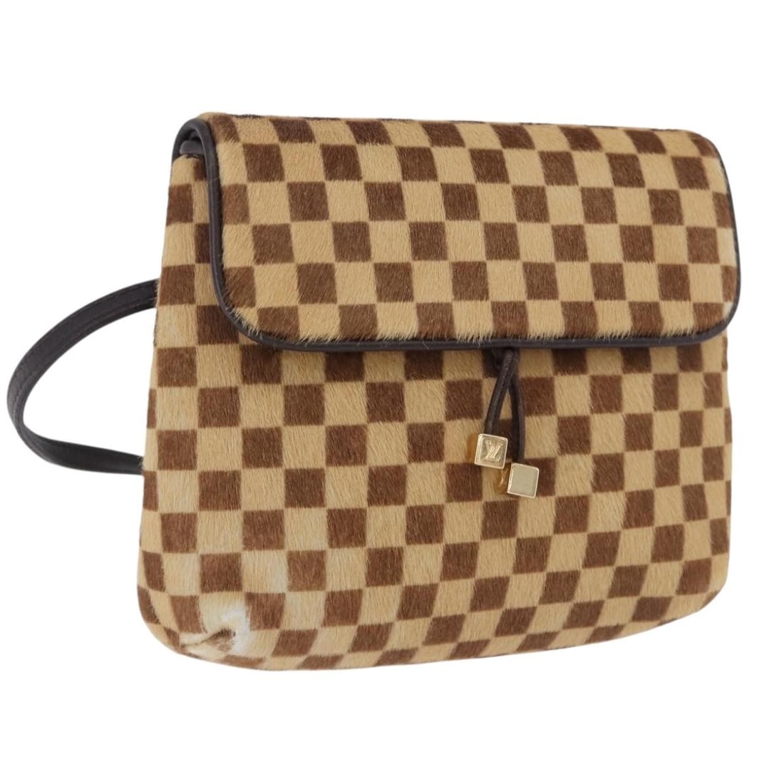 Louis Vuitton Damie Sovage Gazelle Brown Calf Hair Shoulder Bag (1 of 18)