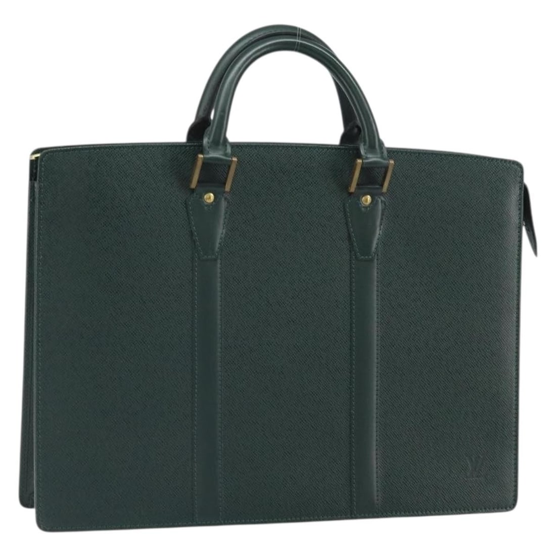 Louis Vuitton Epicea Taiga Leather Rozan Porte Documents Briefcase M30054: Louis Vuitton Epicea Taiga Leather Rozan Porte Documents Briefcase M30054 This Louis Vuitton Taiga Porte Documents Rozan bag in Epicea color is crafted from Taiga leather and designed as a business ba