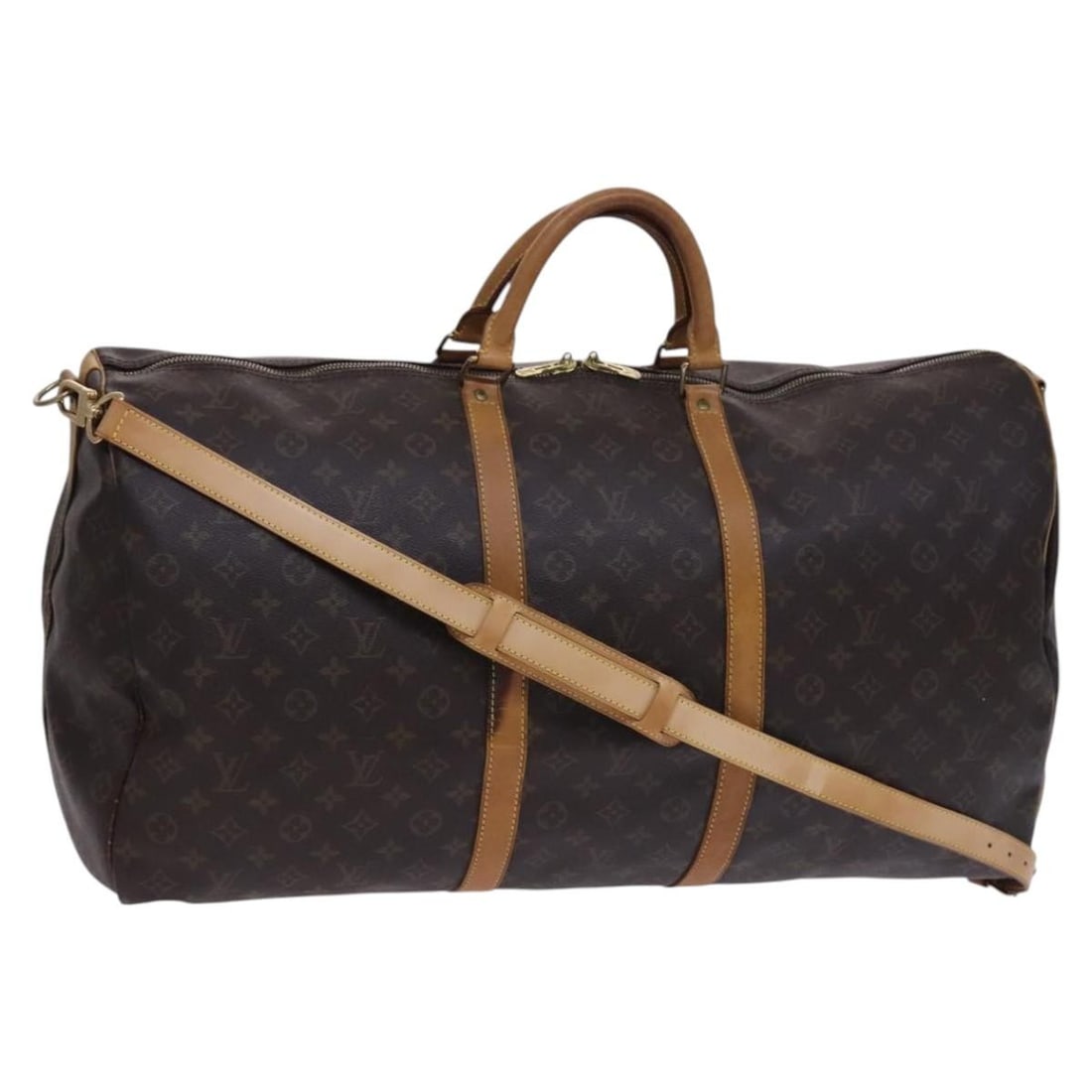 Louis Vuitton M41412 Keepall Bandouliere 60 Monogram Canvas Boston Bag: Louis Vuitton M41412 Keepall Bandouliere 60 Monogram Canvas Boston Bag Louis Vuitton Keepall Bandouliere 60 Boston Bag in Monogram Canvas, made in France. This women's bag comes with a shoulder strap 