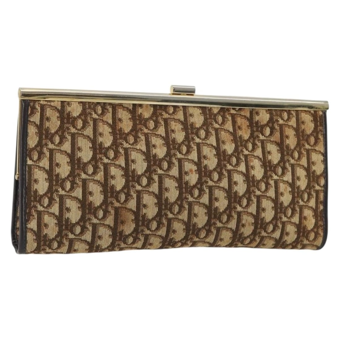 Christian Dior Trotter canvas clutch purse brown gold France: Christian Dior Trotter canvas clutch purse brown gold France Authentic Christian Dior clutch bag in brown and gold Trotter canvas. This women's bag was made in France and is offered without the origin
