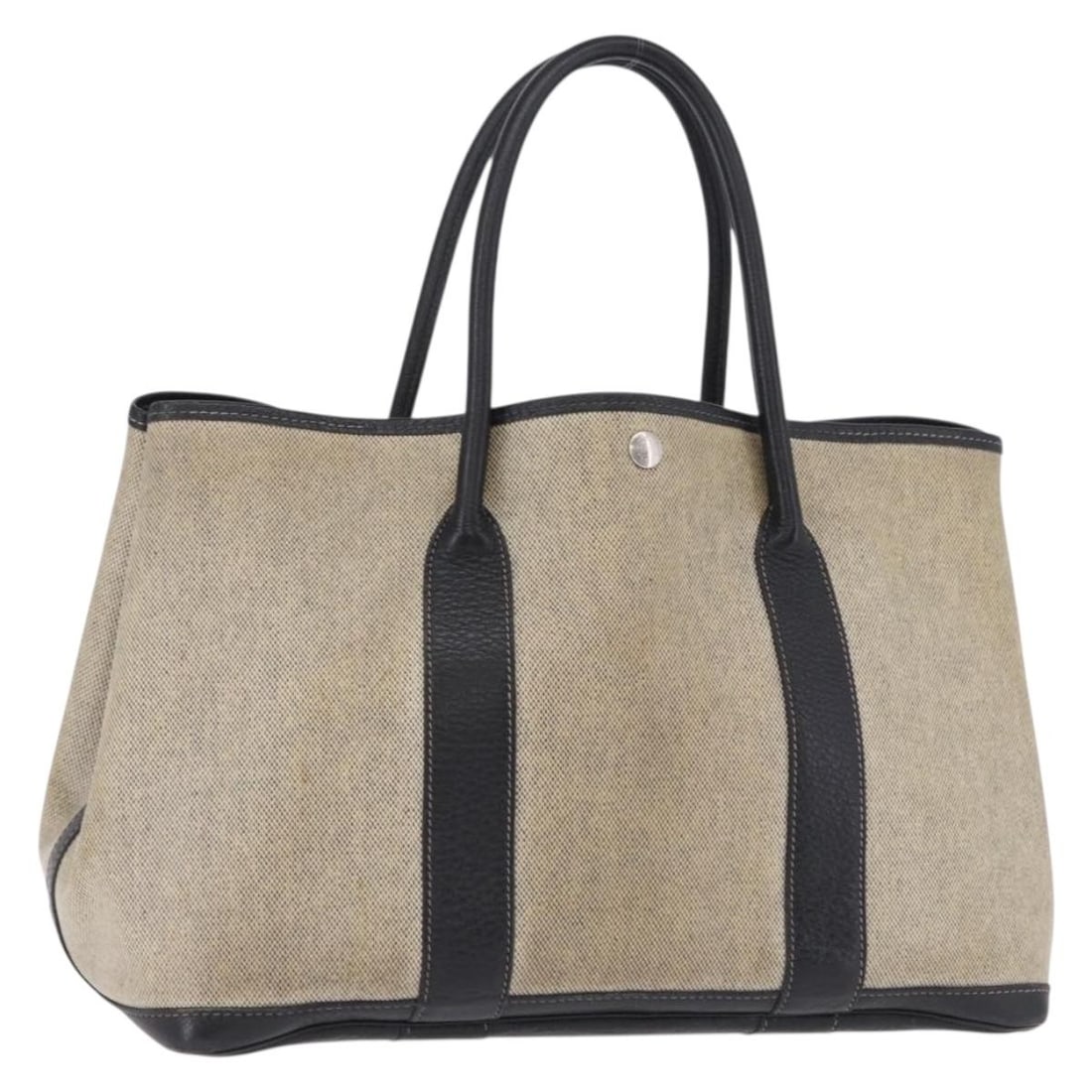 CHANEL PM Garden Party coated canvas tote beige silver: CHANEL PM Garden Party coated canvas tote beige silver Chanel Garden Party PM tote bag in beige coated canvas with silver-tone CC detailing. This women's tote was made in France and has been customize