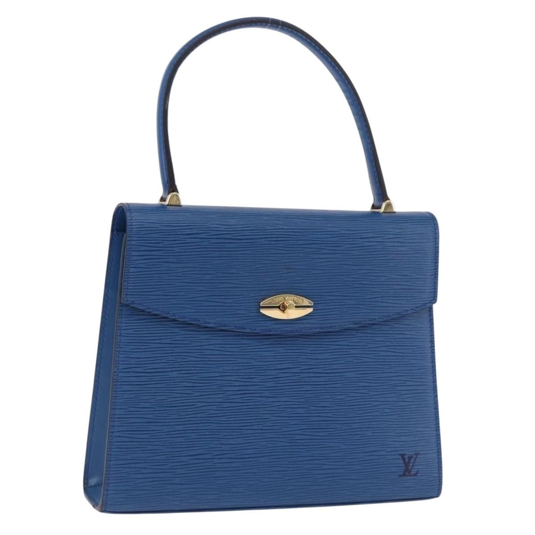 Louis Vuitton M52375 Malesherbes Blue Epi Leather Handbag: Louis Vuitton M52375 Malesherbes Blue Epi Leather Handbag Louis Vuitton Malesherbes handbag in blue Epi leather. This women's handbag is made in France and includes only the bag shown; the item box an
