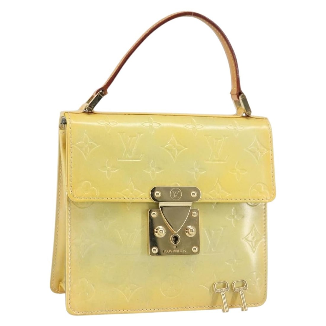 Louis Vuitton Spring Street Gris Vernis Patent Leather Handbag M91029: Louis Vuitton Spring Street Gris Vernis Patent Leather Handbag M91029 Louis Vuitton Monogram Vernis Spring Street handbag in Gris, made in France. The bag is crafted from patent leather and comes with