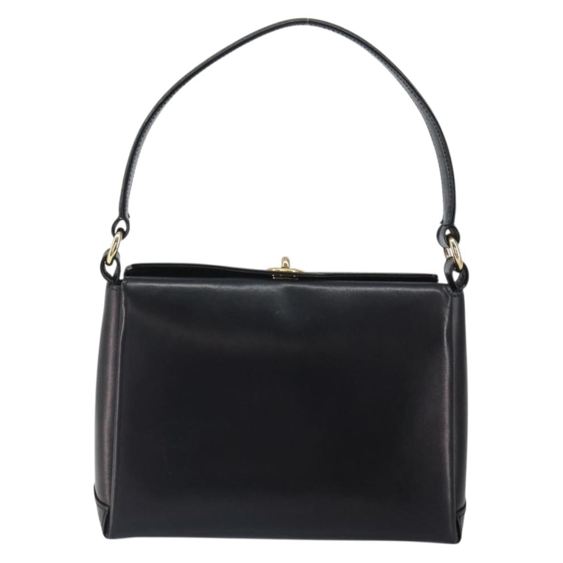 Gucci Vintage Convertible Box Leather Handbag Black 25cm: Gucci Vintage Convertible Box Leather Handbag Black 25cm Vintage Gucci Convertible Box bag in black leather. Designed for women, this Italian-made piece shows honest vintage wear consistent with good 