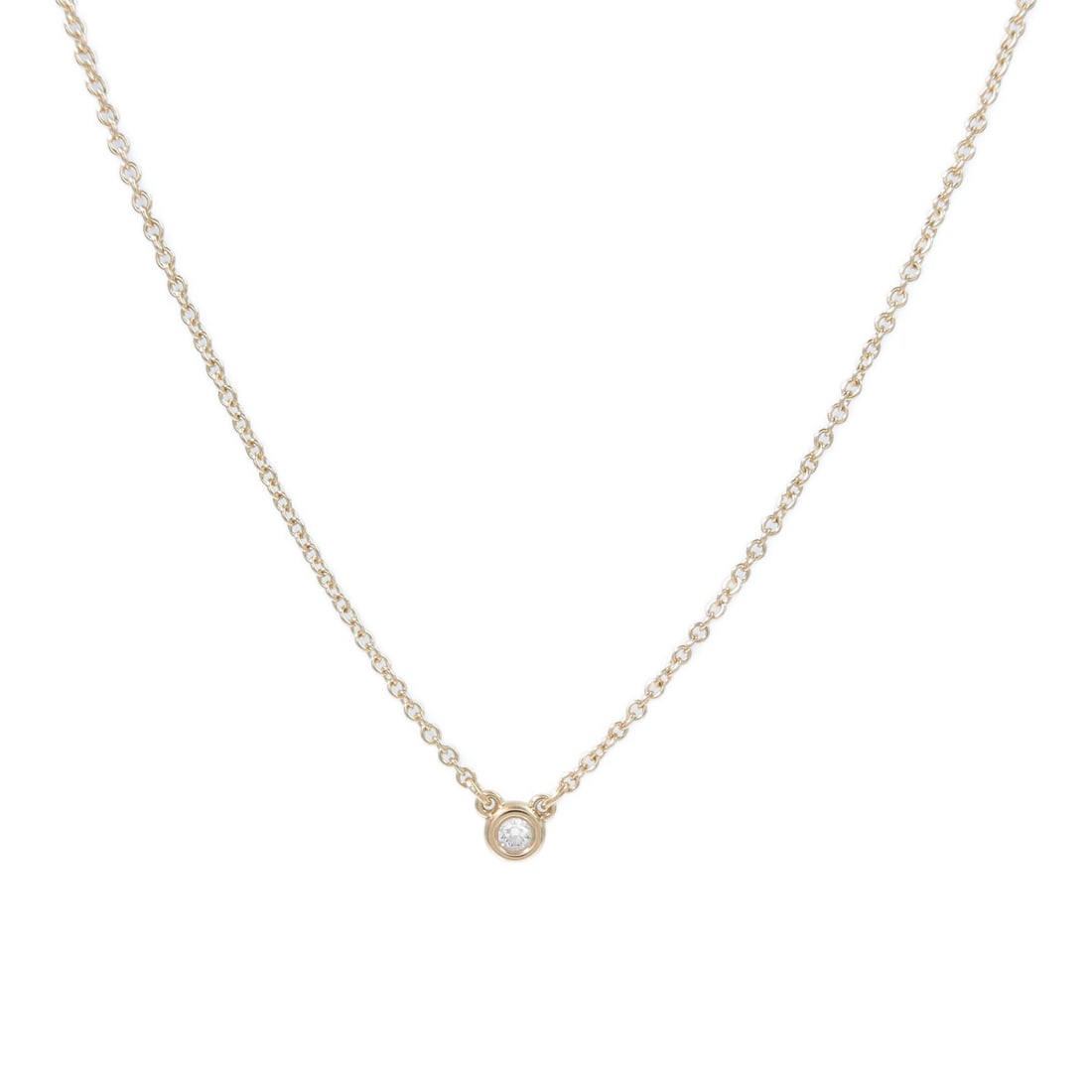 Tiffany Co Diamonds by the Yard 18K Rose Gold Diamond Necklace: Tiffany Co Diamonds by the Yard 18K Rose Gold Diamond Necklace Tiffany & Co. Diamonds by the Yard necklace crafted in 18K pink gold with a diamond accent. This women's necklace is made in the United S